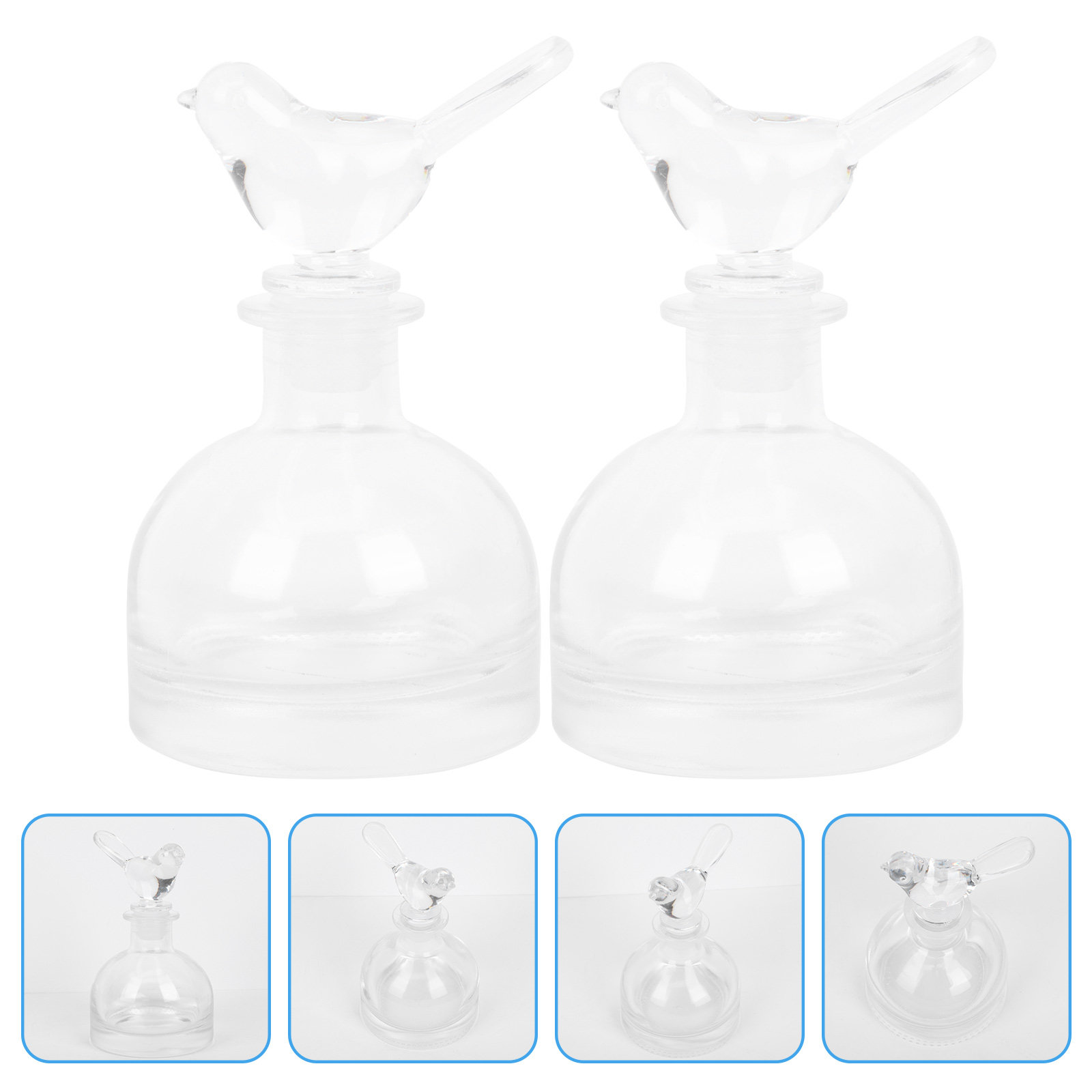 Perfume Home Fragrance - 2Pcs 유리 향수병 프리미엄 투명하고 튼튼한
