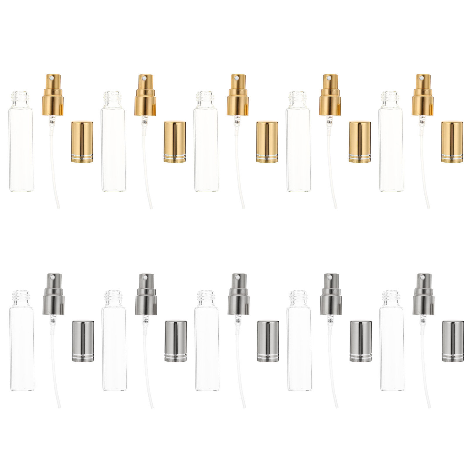 Perfume Quality Fragrance Oils - 10Pcs 고품질 투명 유리 향수병 에센셜