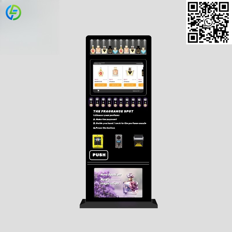 Perfume Fragrance Vending Machine - 맞춤형 100ml 향수 자판기, 광고 기능이