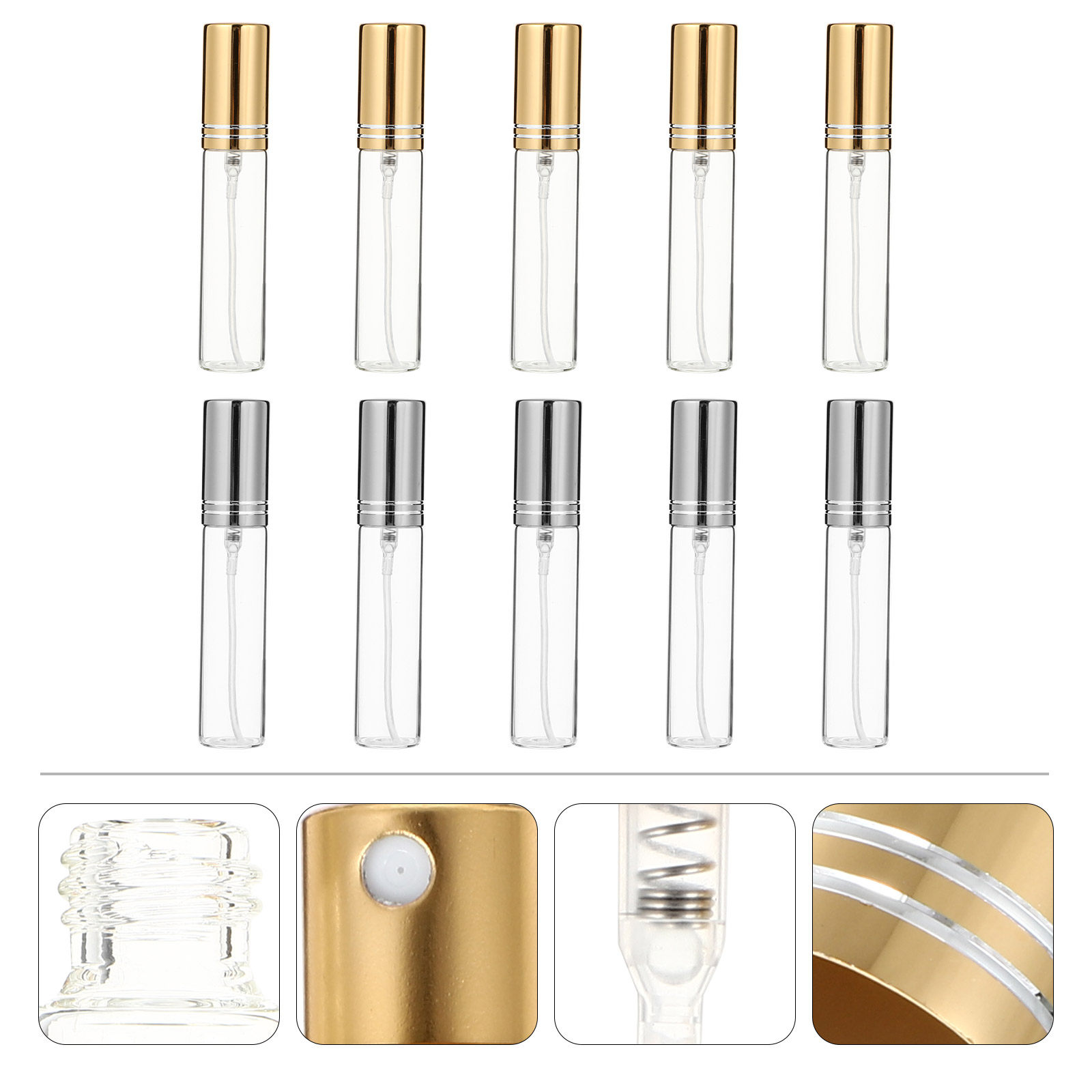 10Pcs 고품질 투명 유리 향수병 에센셜 오일용 미세 - Perfume Quality Fragrance Oils 리뷰 및 가격