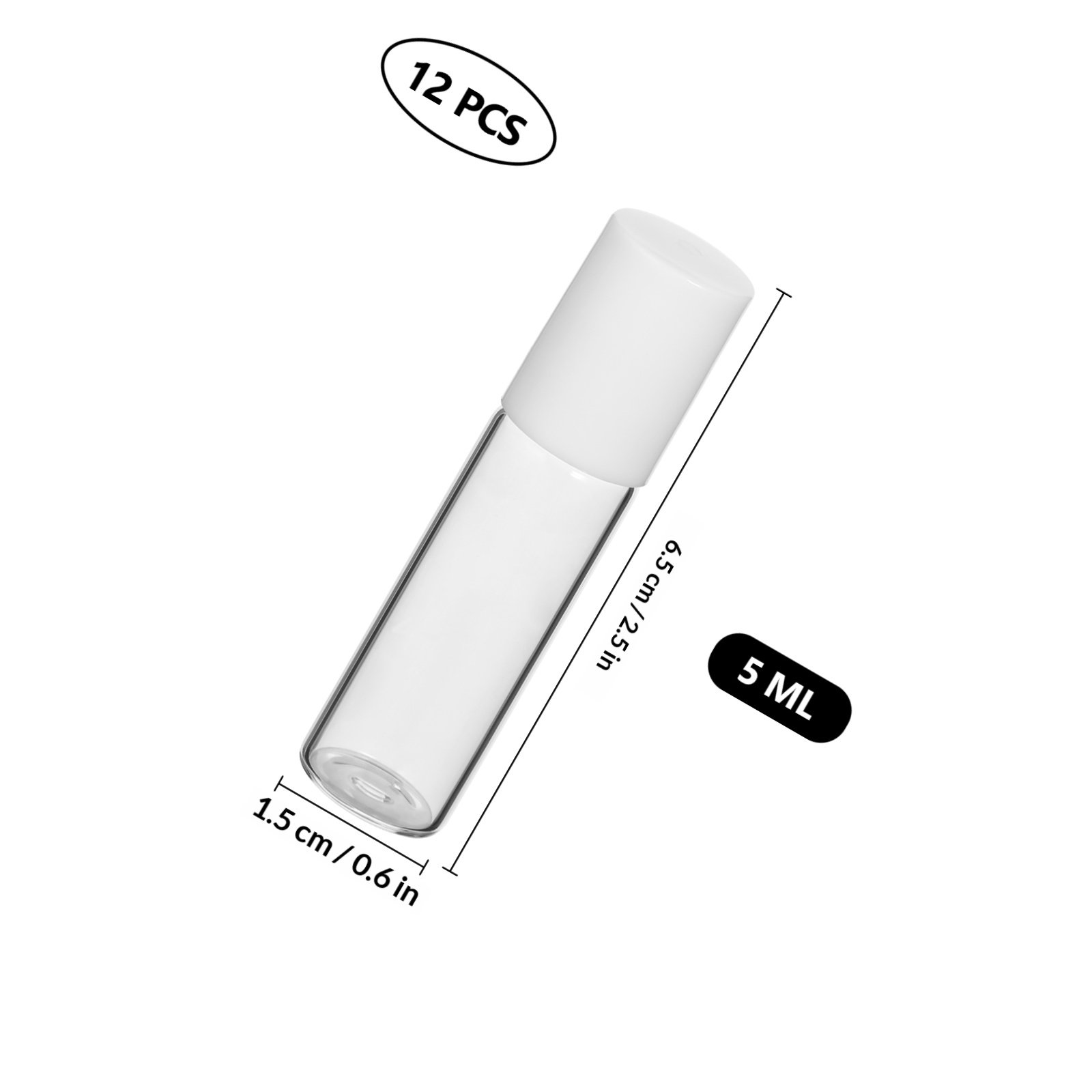 12Pcs 5Ml 유리 에센셜 오일 롤러 병 향수용 빈 - Perfume Refill Bottle 리뷰 및 가격